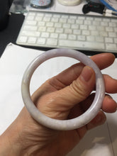 Load image into Gallery viewer, 57.3mm Certified Type A 100% Natural white purple brown red round cut Jadeite bangle PH193-8258