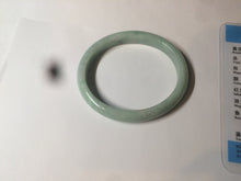 Load image into Gallery viewer, 49mm certified 100% natural Type A light green/white oval jadeite jade bangle BG28-5445