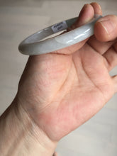 Load image into Gallery viewer, 56.5mm certified 100% natural type A white/light green white purple jadeite jade bangle AH96-0543