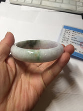 Load image into Gallery viewer, 55mm certified 100% natural Type A sunny green light purple jadeite bangle PA186-4759
