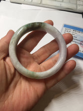 Load image into Gallery viewer, 55mm certified 100% natural Type A sunny green light purple jadeite bangle PA186-4759