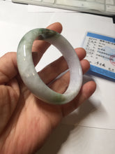 Load image into Gallery viewer, 55mm certified 100% natural Type A sunny green light purple jadeite bangle PA186-4759