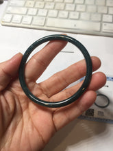 Load image into Gallery viewer, 60.2mm Certified Type A 100% Natural light green/blue/gray Guatemala slim round cut Jadeite bangle BP209-1026