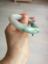 Load image into Gallery viewer, 56mm certified 100% natural icy watery light white/sunny green jadeite jade bangle BN72-3878