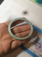Load image into Gallery viewer, 49mm certified 100% natural Type A light green/white oval jadeite jade bangle BG28-5445