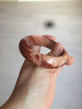 Load image into Gallery viewer, 53mm 100% natural red/pink red jasper stone bangle XY89