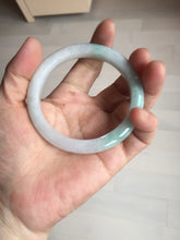 Load image into Gallery viewer, 56.5mm certified 100% natural type A white/light green white purple jadeite jade bangle AH96-0543