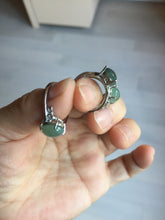 Load image into Gallery viewer, 100% natural type A icy watery green dark green four-prong jadeite jade ring group BP144
