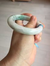 Load image into Gallery viewer, 56mm certified 100% natural icy watery light white/sunny green jadeite jade bangle BN72-3878