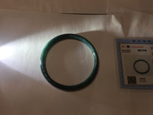 Load image into Gallery viewer, 60.2mm Certified Type A 100% Natural light green/blue/gray Guatemala slim round cut Jadeite bangle BP209-1026