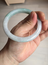 Load image into Gallery viewer, 56.5mm certified 100% natural type A white/light green white purple jadeite jade bangle AH96-0543