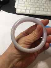Load image into Gallery viewer, 56.1mm certified 100% Natural type A light purple white Jadeite Jade bangle PH194-8257