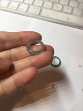 Load image into Gallery viewer, Size 1 1/4 (12.7mm) 100% natural type A icy watery green/blue/gray Guatemala jadeite jade band ring group AA106