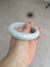 Load image into Gallery viewer, 58.3mm Certified 100% natural Type A light green/white chubby jadeite jade bangle BF78-4501