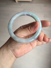 Load image into Gallery viewer, 56.5mm certified 100% natural type A white/light green white purple jadeite jade bangle AH107-0546
