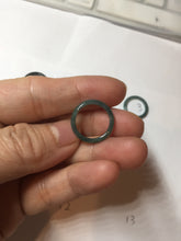Load image into Gallery viewer, Size 1 3/4 (13.1mm) 100% natural type A icy watery green/blue/gray Guatemala jadeite jade band ring group AA107