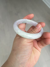 Load image into Gallery viewer, 54.5mm certified Type A 100% Natural sunny green purple white Jadeite Jade bangle BQ73-4931
