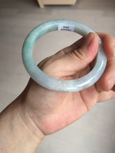 Load image into Gallery viewer, 56.5mm certified 100% natural type A white/light green white purple jadeite jade bangle AH107-0546