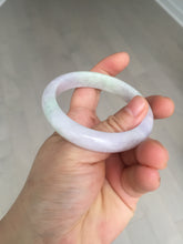 Load image into Gallery viewer, 54.5mm certified Type A 100% Natural sunny green purple white Jadeite Jade bangle BQ73-4931