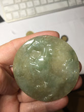 Load image into Gallery viewer, 100% Natural type A green jadeite Jade horse pendant worry stone AA28