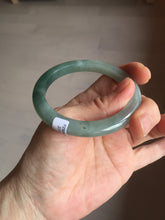 Load image into Gallery viewer, 53mm Certified Type A 100% Natural oily dark green(老油青)/gray Jadeite bangle PF1-(2775)
