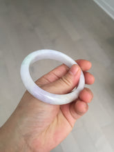 Load image into Gallery viewer, 57.5mm certified Type A 100% Natural light green purple white slim Jadeite Jade bangle BQ72-4938