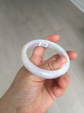 Load image into Gallery viewer, 57.5mm certified Type A 100% Natural light green purple white slim Jadeite Jade bangle BQ72-4938
