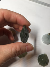 Load image into Gallery viewer, 100% natural type A light green dark green jadeite jade 3D the eight trigrams(Bagua,八卦) pendant group AX151