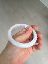 Load image into Gallery viewer, 57.5mm certified Type A 100% Natural light green purple white slim Jadeite Jade bangle BQ72-4938