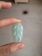 Load image into Gallery viewer, Certified type A 100% Natural icy watery green Jadeite Jade leaf pendant BH59-5-2611