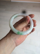 Load image into Gallery viewer, 59.8mm Certificated Type A 100% Natural white/sunny green/purple jadeite jade bangle AZ5-9139