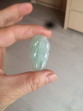 Load image into Gallery viewer, Certified type A 100% Natural icy watery green Jadeite Jade leaf pendant BH59-5-2611