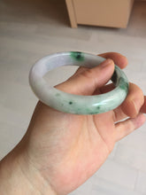Load image into Gallery viewer, 57mm certified 100% natural type A sunny green/purple jadeite jade bangle BN83-8723