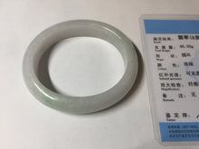 Load image into Gallery viewer, 50mm certified 100% natural Type A icy watery sunny green white red oval jadeite jade bangle BP48-9354