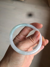 Load image into Gallery viewer, 54.5mm certified 100% natural green/purple/white slim round cut jadeite jade bangle L147-5552