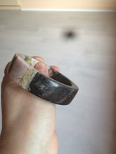 Load image into Gallery viewer, 55.2mm 100% natural pink/yellow/dark red/black time series(时光系列) Square style rose stone (Rhodonite)square bangle XY85