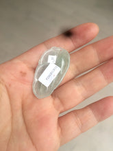 Load image into Gallery viewer, Certified type A 100% Natural icy watery green Jadeite Jade leaf pendant BH59-5-2611