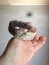 Load image into Gallery viewer, 55.2mm 100% natural pink/yellow/dark red/black time series(时光系列) Square style rose stone (Rhodonite)square bangle XY85