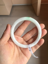 Load image into Gallery viewer, 59.4mm certified Type A 100% Natural sunny green white light purple slim round cut Jadeite Jade bangle PH211-3198