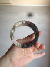 Load image into Gallery viewer, 55.2mm 100% natural pink/yellow/dark red/black time series(时光系列) Square style rose stone (Rhodonite)square bangle XY85