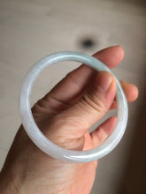 Load image into Gallery viewer, 54.5mm certified 100% natural green/purple/white slim round cut jadeite jade bangle L147-5552