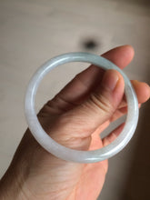 Load image into Gallery viewer, 54.5mm certified 100% natural green/purple/white slim round cut jadeite jade bangle L147-5552