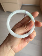 Load image into Gallery viewer, 59.4mm certified Type A 100% Natural sunny green white light purple slim round cut Jadeite Jade bangle PH211-3198