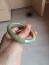 Load image into Gallery viewer, 49.5mm Certified Type A 100% Natural yellow/gray/green Jadeite Jade bangle AF80-5002