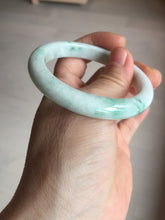 Load image into Gallery viewer, 53mm Certified Type A 100% Natural sunny green white(白底青) Jadeite Jade bangle BP41-3176
