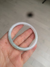 Load image into Gallery viewer, 54.5mm certified 100% natural green/purple/white slim round cut jadeite jade bangle L147-5552