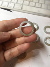 Load image into Gallery viewer, Size 5 1/4-10 1/2 100% natural type A yellow gray purple white jadeite band ring group AA109