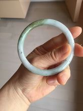 Load image into Gallery viewer, 60.1mm certified Type A 100% Natural dark green gray light purple with brown flying dandelions slim round cut Jadeite Jade bangle PH212-3249