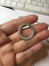 Load image into Gallery viewer, Size 5 1/4-10 1/2 100% natural type A yellow gray purple white jadeite band ring group AA109