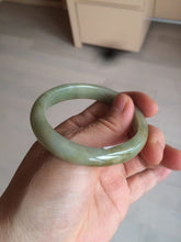 Load image into Gallery viewer, 49.5mm Certified Type A 100% Natural yellow/gray/green Jadeite Jade bangle AF80-5002
